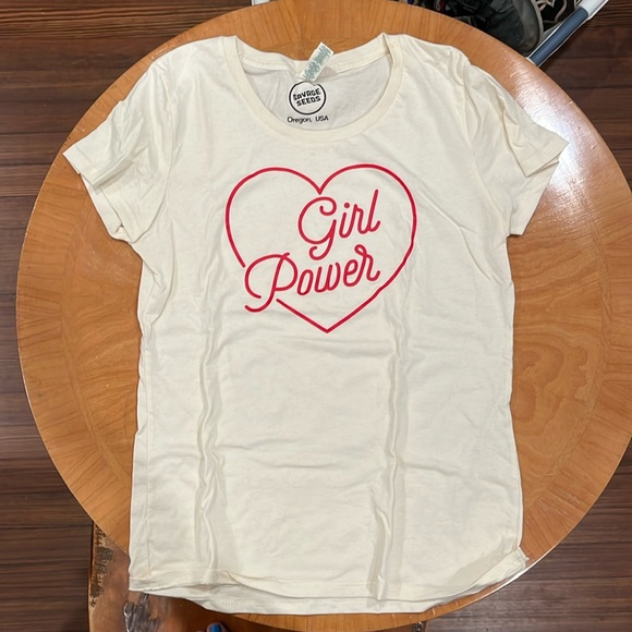 Slim fit the shirt with “Girl Power.” Never worn. - Picture 2 of 4